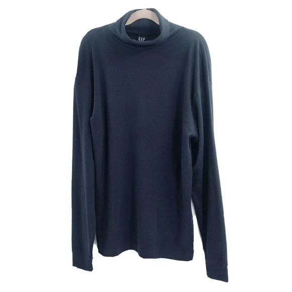 Gap Kids Unisex NEW Size XL Navy Blue Turtleneck 100% Cotton Uniform Pullover - Picture 1 of 4